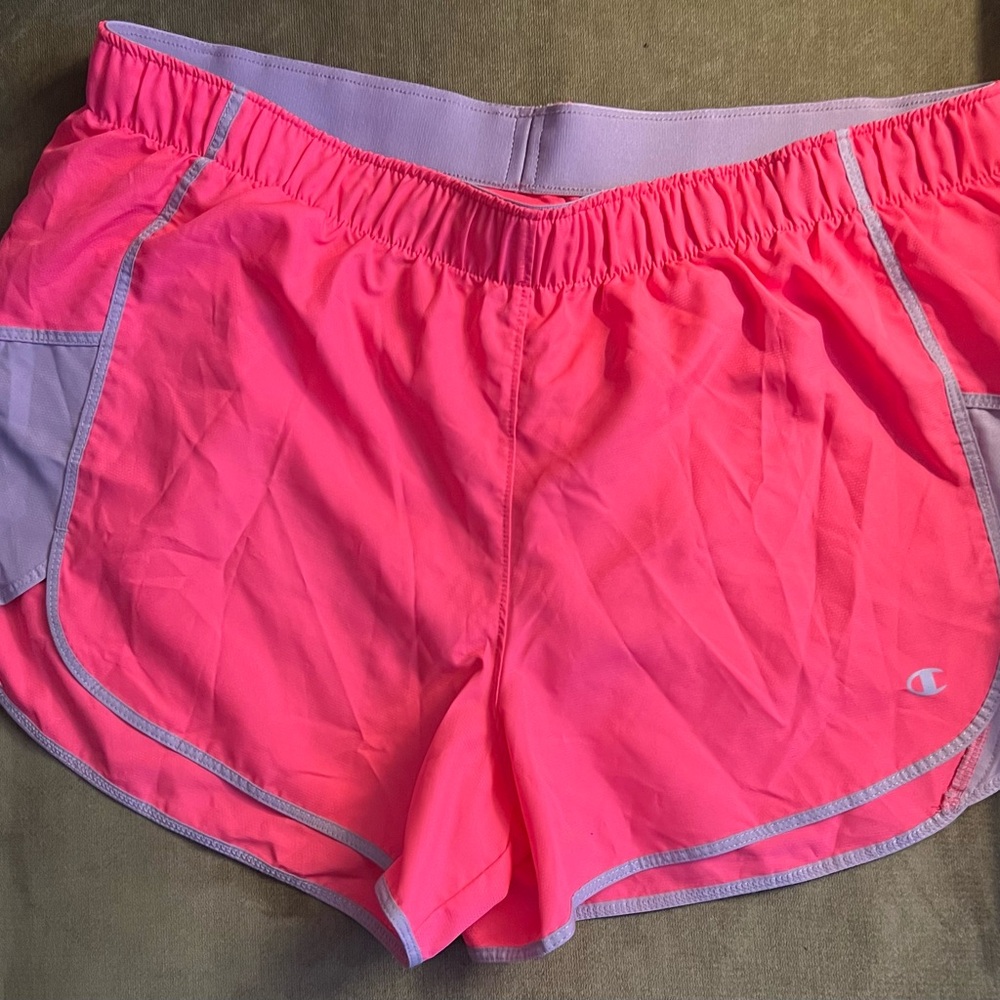 Champion Women's Pink Athletic Shorts Size Large
